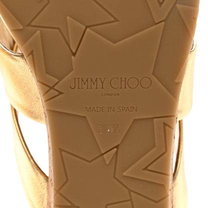 Jimmy Choo Metallic Wedge Sandals 36.5 Gold 7 of 8