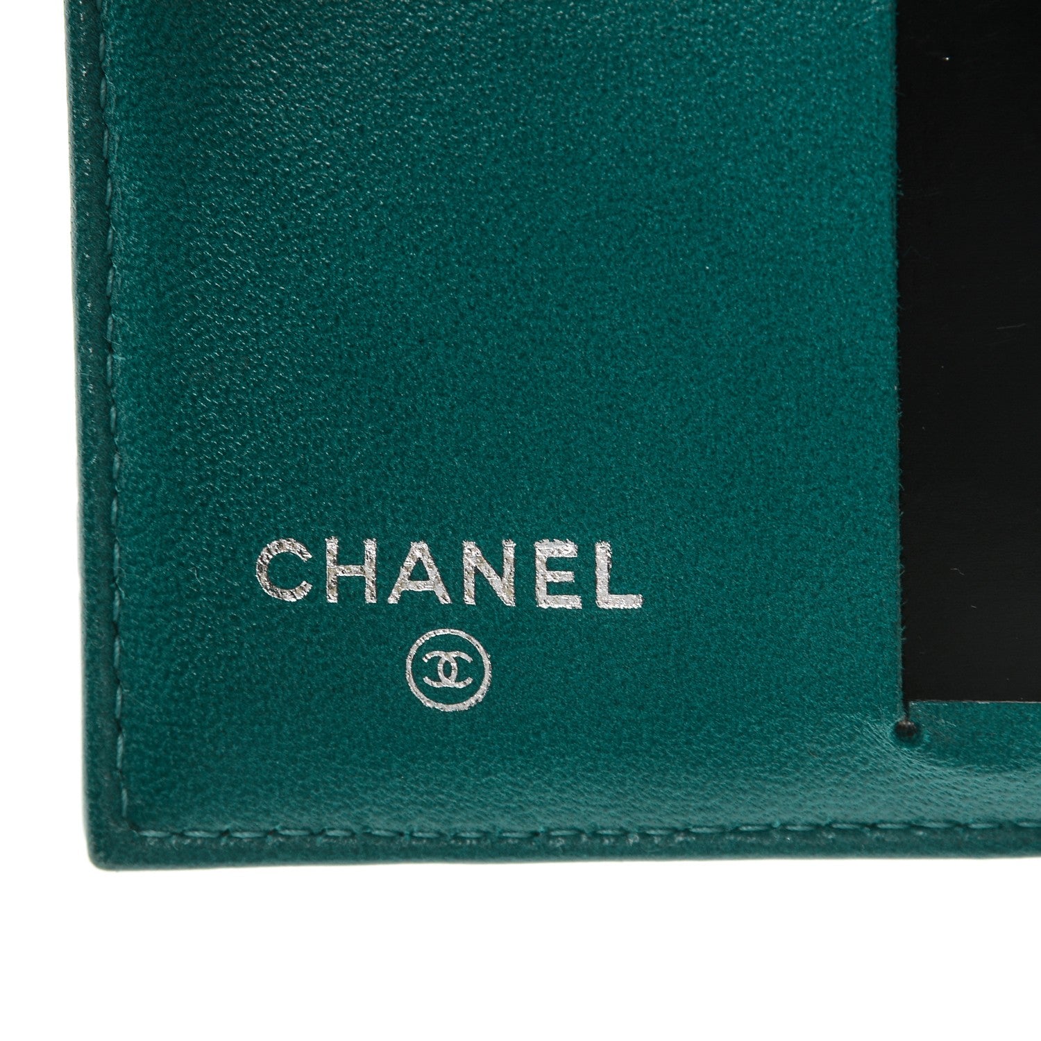 Chanel Patent Calfskin Lucky Symbols Compact French Flap Wallet Turquoise 6 of 8