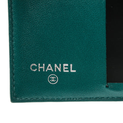 Chanel Patent Calfskin Lucky Symbols Compact French Flap Wallet Turquoise 6 of 8