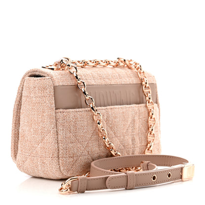 Christian Dior Linen Macrocannage Small Caro Bag Rose 3 of 10