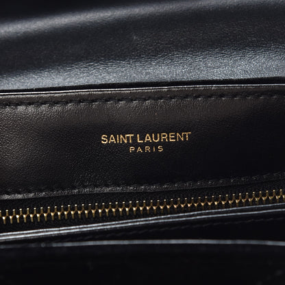 Saint Laurent Velvet Y Quilted Monogram Toy Loulou Chain Satchel French Black 6 of 16