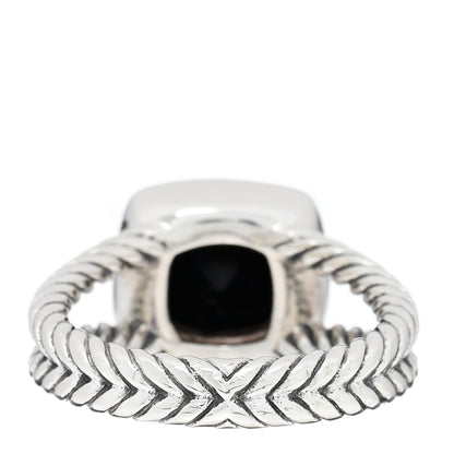 David Yurman Sterling Silver Diamond Black Onyx 7mm Petite Albion Ring 49 5 3 of 5