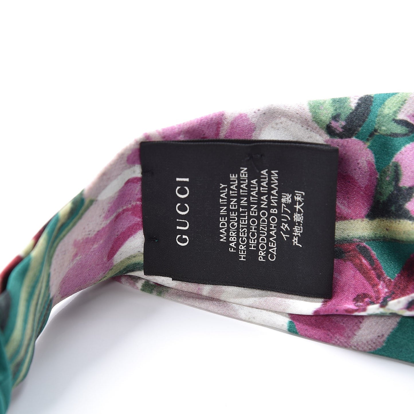 Silk Blooms Print Headband Green