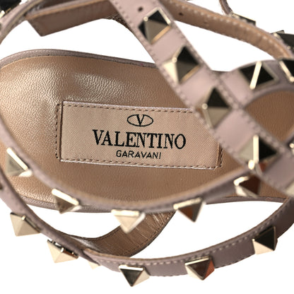 Valentino Garavani Calfskin Nappa Rockstud Ankle Strap 65mm Pumps 35 Poudre 7 of 7