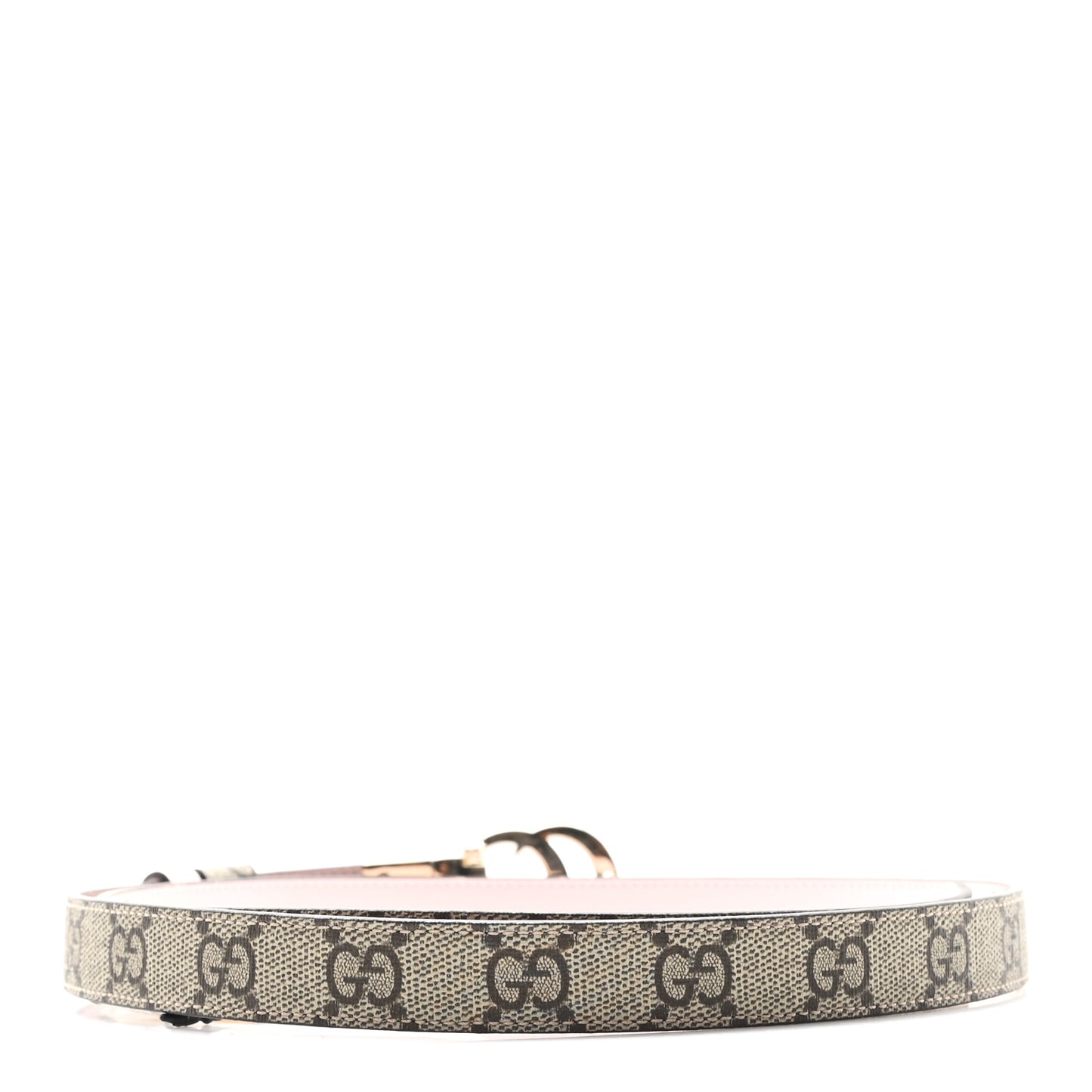 GG Supreme Monogram Plutone Calfskin Double G 20mm Belt 95 38 Beige Ebony Pink Blue