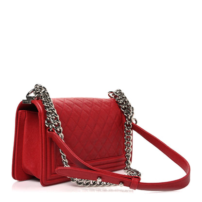 Chanel Caviar Quilted Medium Boy Flap Red 3 of 11