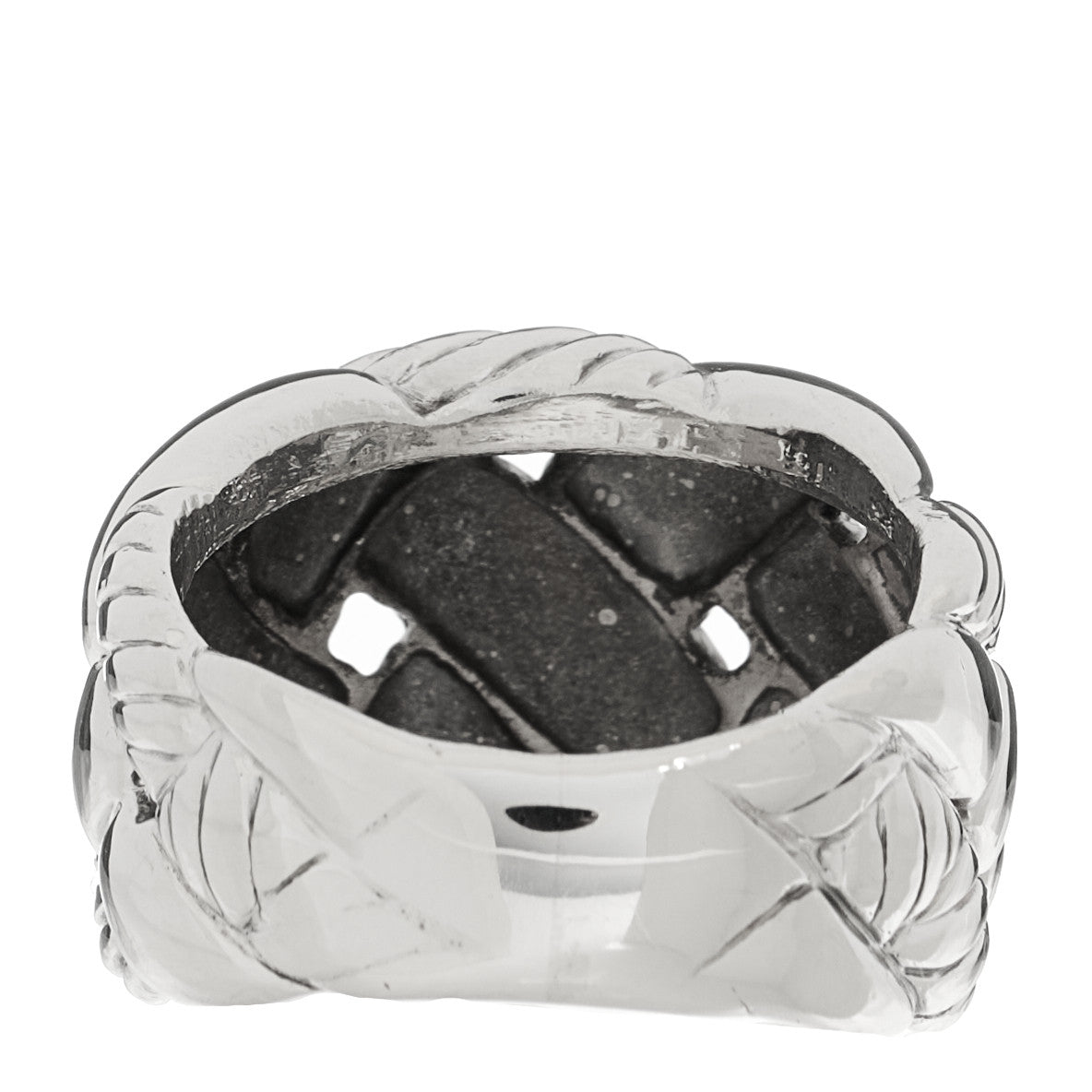 Sterling Silver Braided Cable Dome Ring 54 7