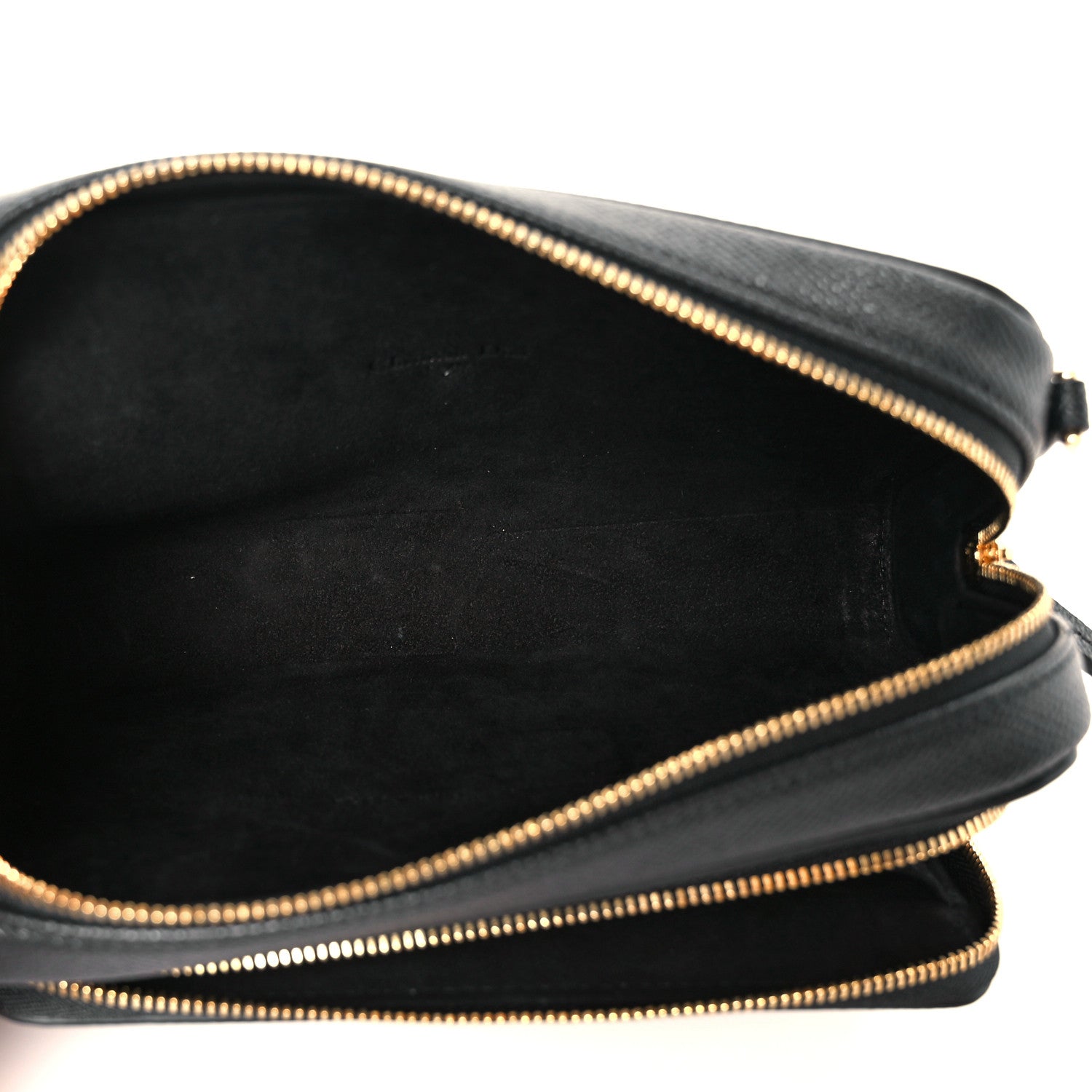 Christian Dior Grained Calfskin Caro Double Pouch Black 5 of 10