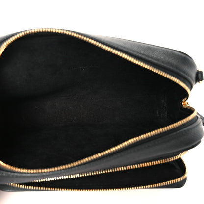 Christian Dior Grained Calfskin Caro Double Pouch Black 5 of 10