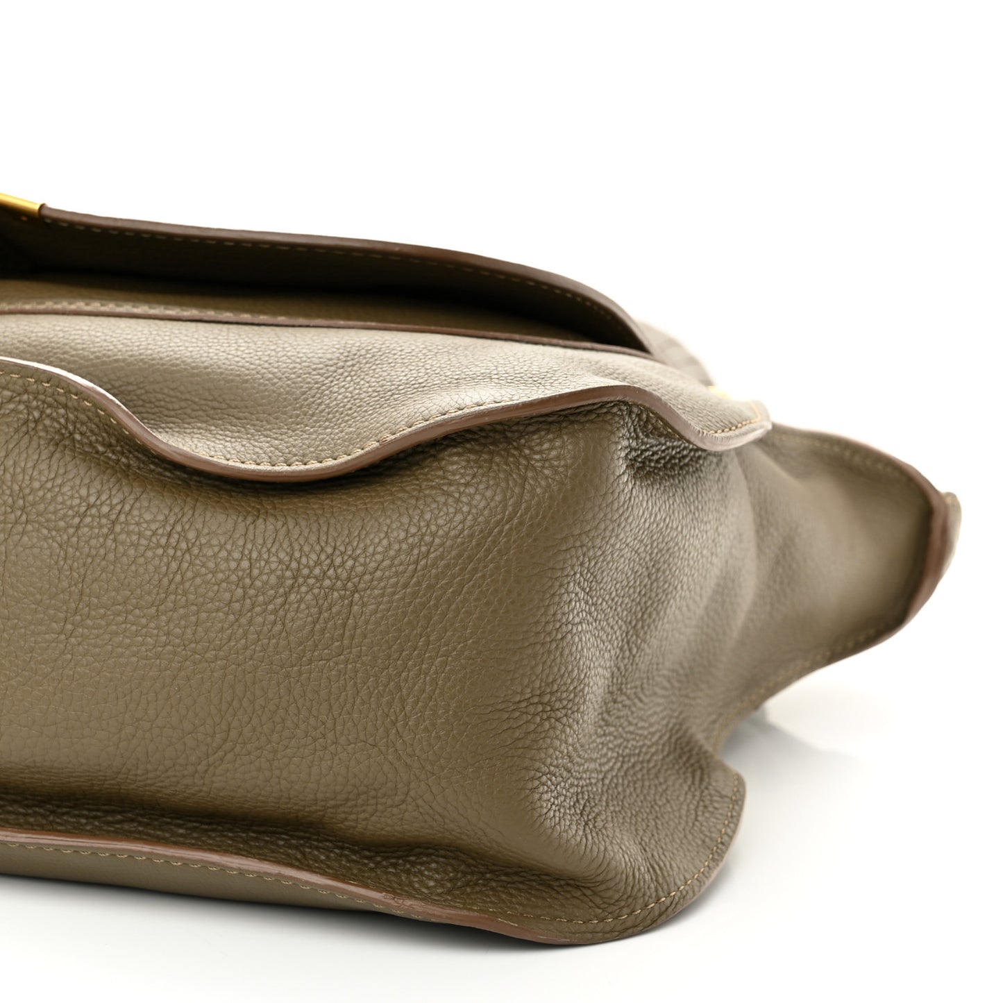 Calfskin Large Marcie Satchel Anchor Grey