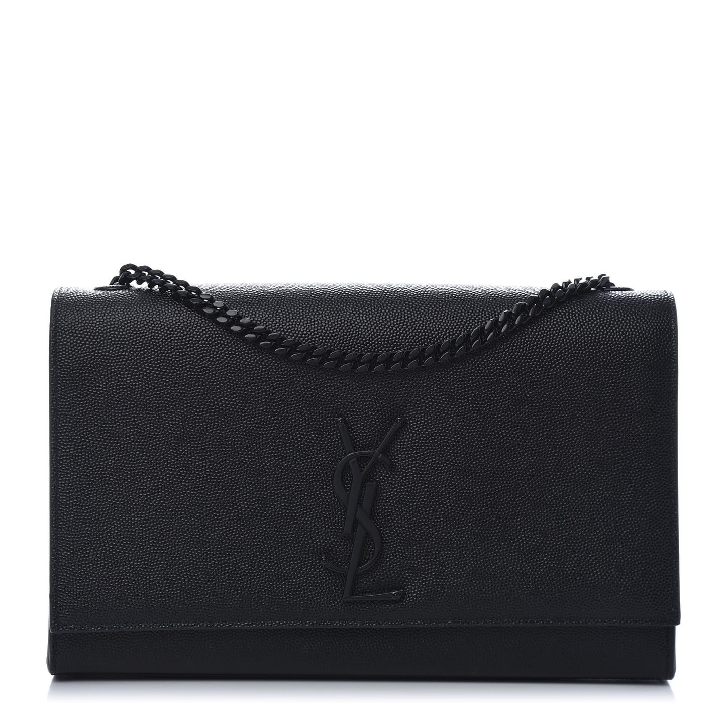 Grain De Poudre Medium Classic Monogram Kate Satchel Black
