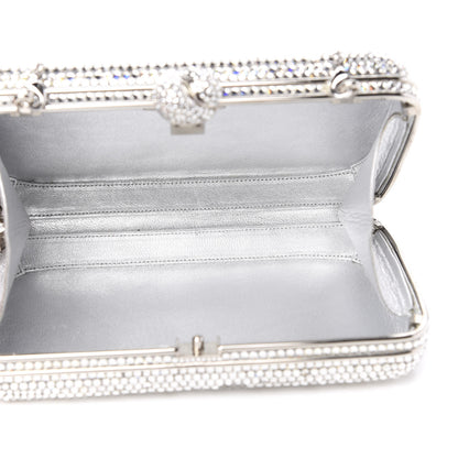 Judith Leiber Crystal Minaudiere Clutch Silver 5 of 9