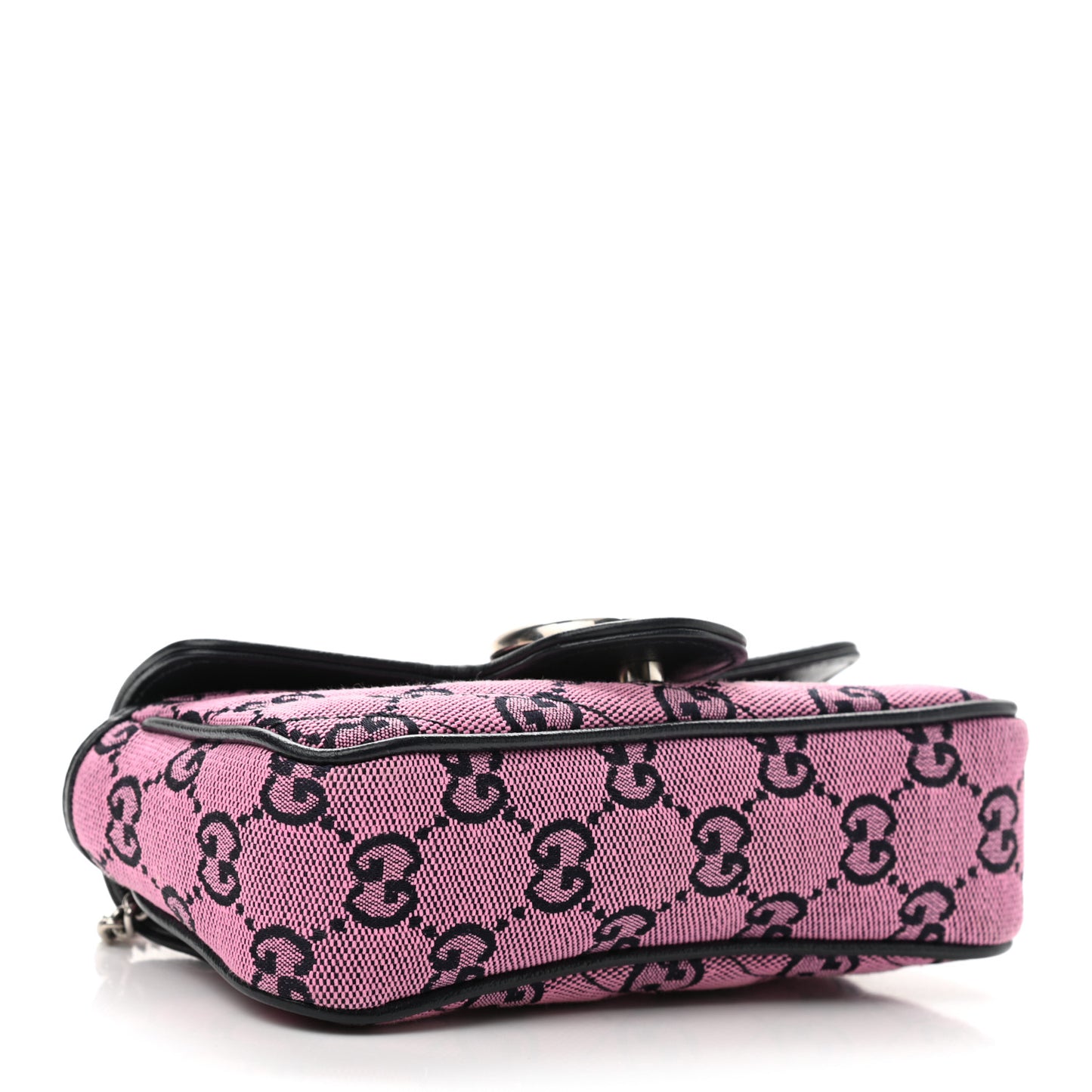 Monogram Multicolor Matelasse Diagonal Super Mini GG Marmont Shoulder Bag Pink Blue
