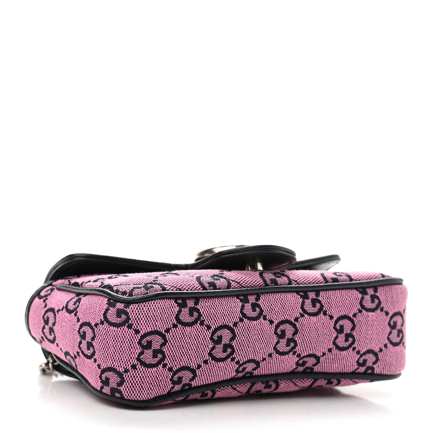 Gucci Monogram Multicolor Matelasse Diagonal Super Mini GG Marmont Shoulder Bag Pink Blue 3 of 10