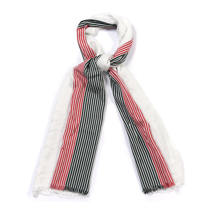 Gucci Wool Silk Monogram Web Scarf White 4 of 4