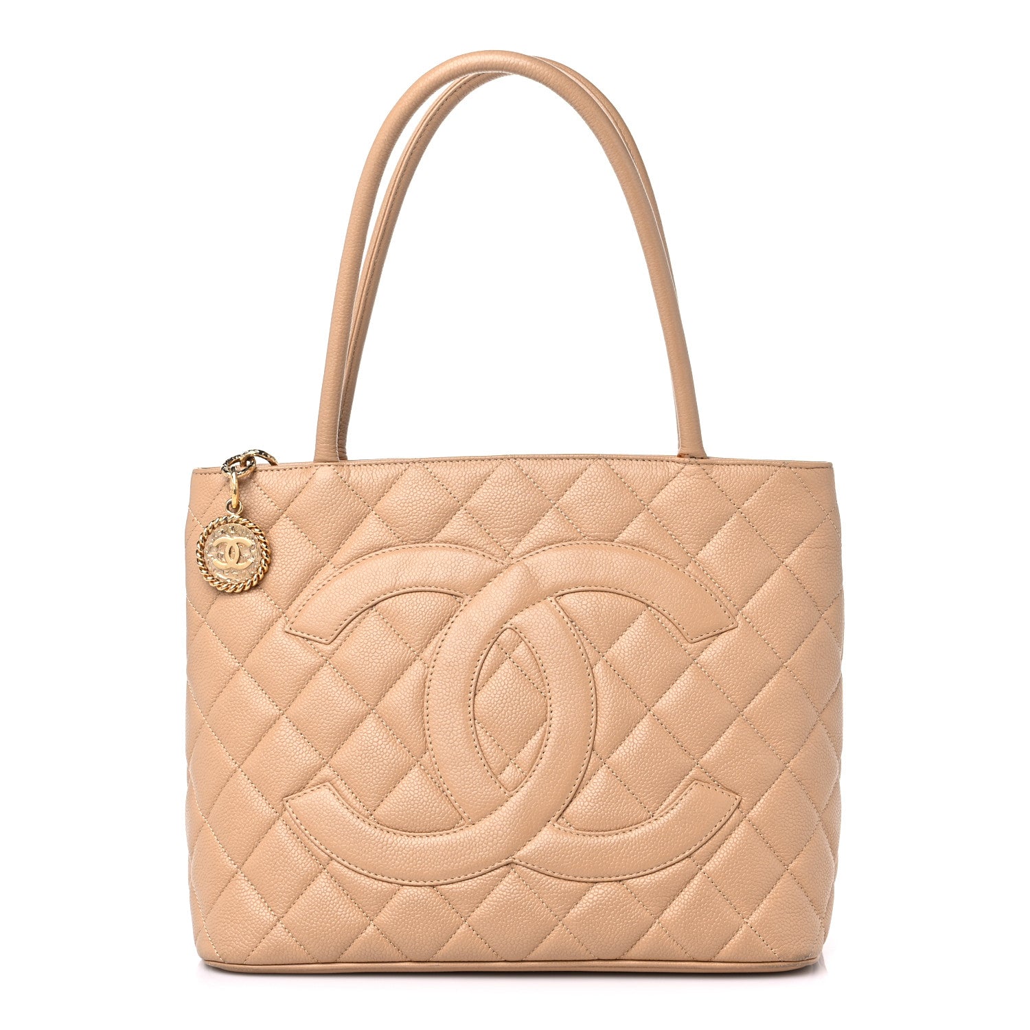 Chanel Caviar Quilted Medallion Tote Beige 1 of 16