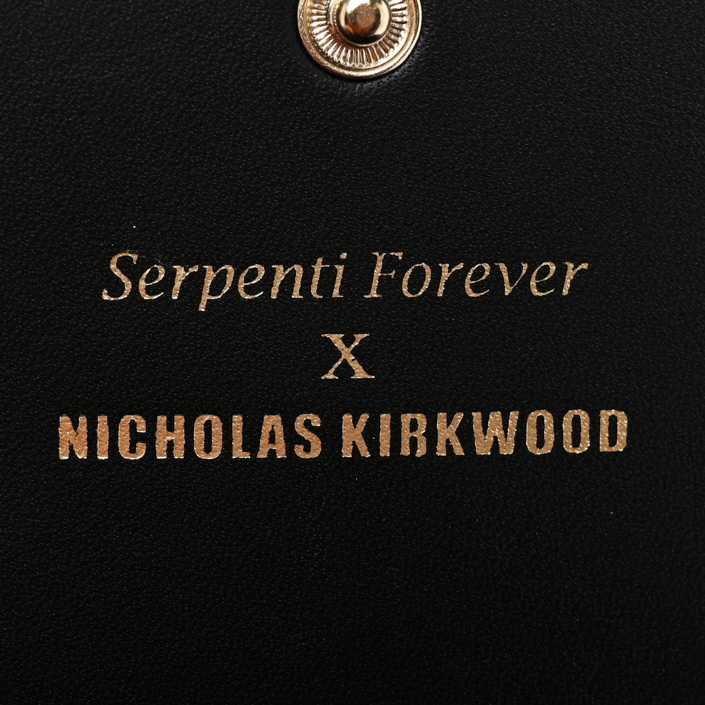 X NICHOLAS KIRKWOOD Calfskin Studded Serpenti Chain Wallet White