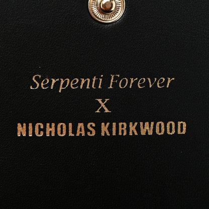 Bulgari X NICHOLAS KIRKWOOD Calfskin Studded Serpenti Chain Wallet White 7 of 10