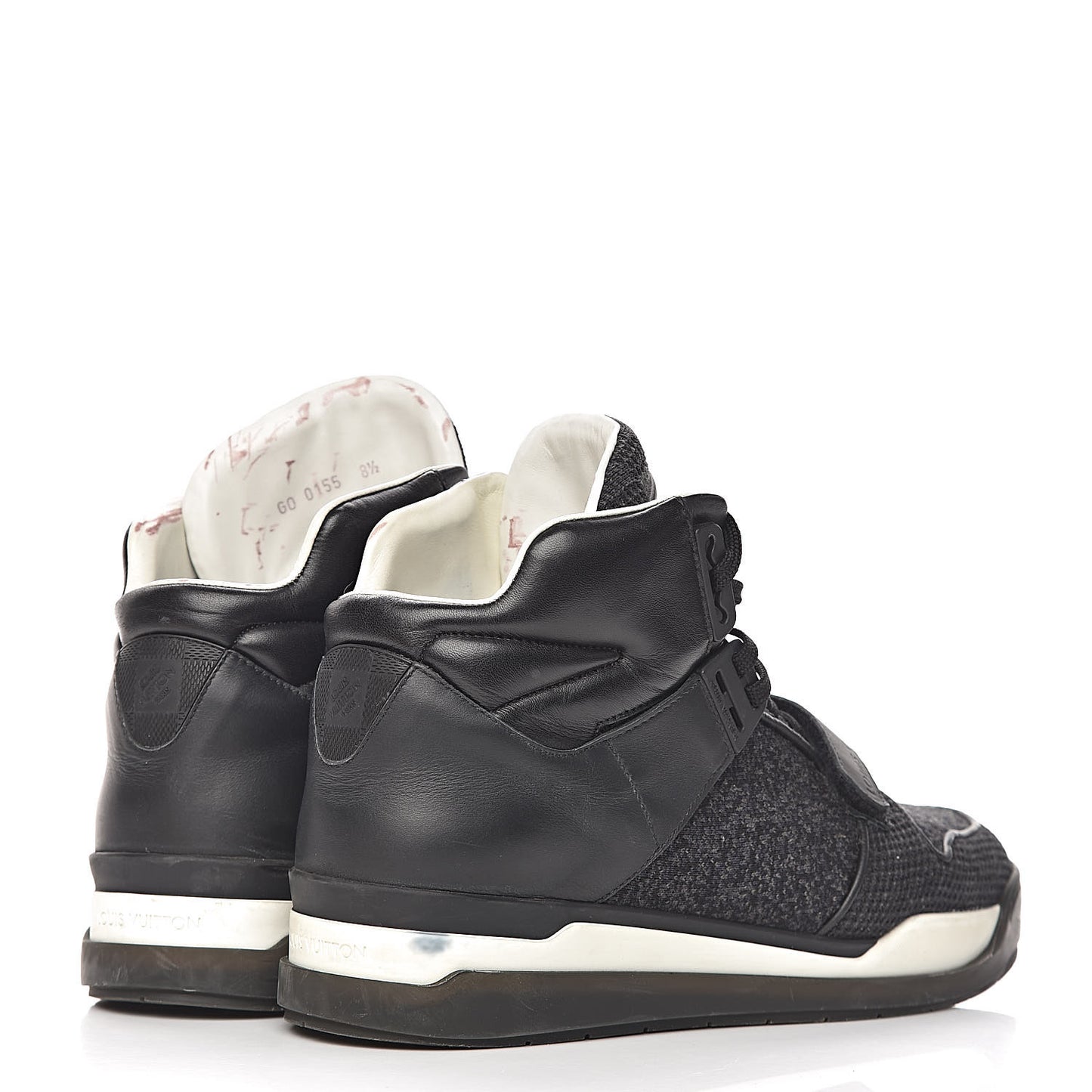 Damier Canvas Calfskin Trailblazer Sneaker Boots 8.5