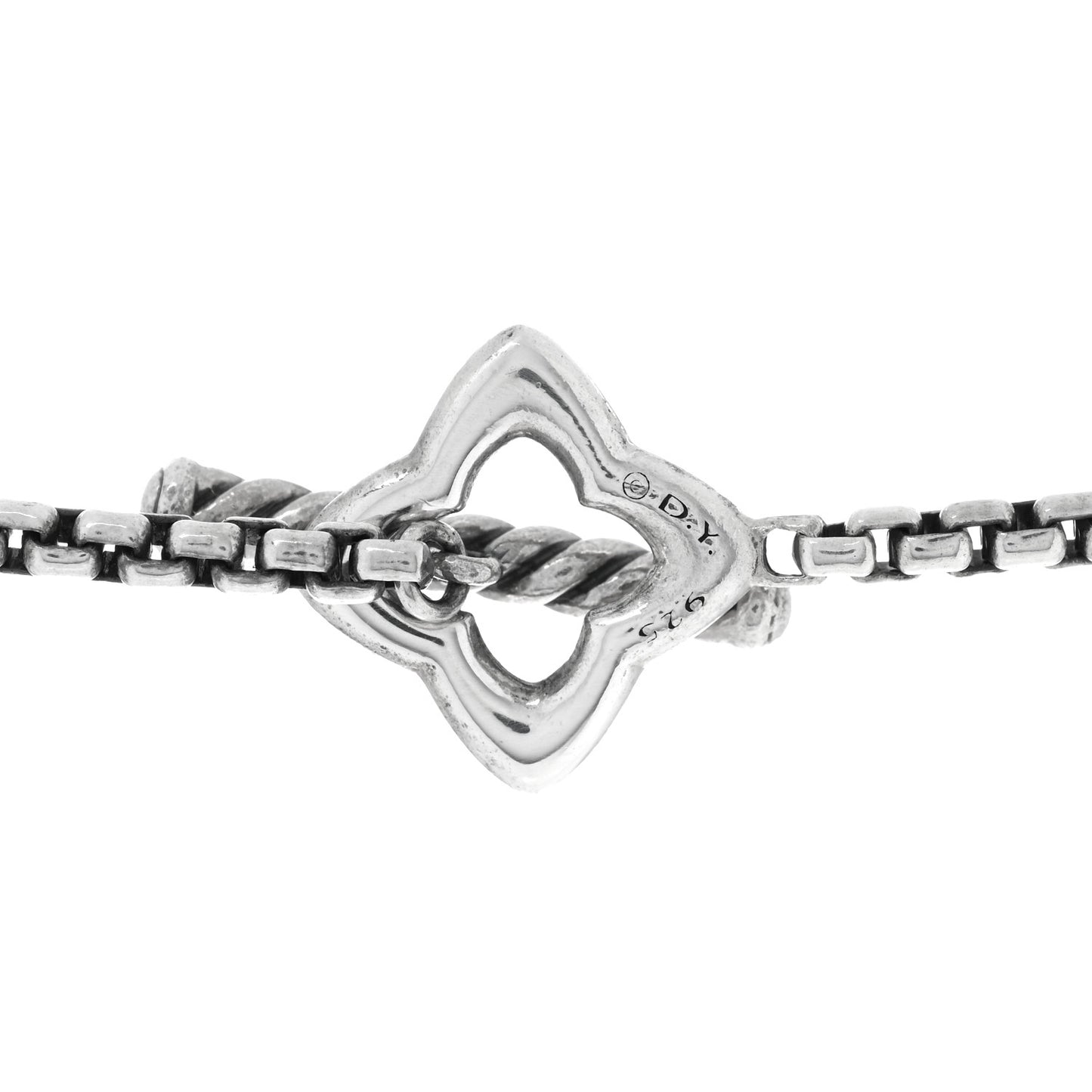 Sterling Silver 25mm Quatrefoil Chain Necklace