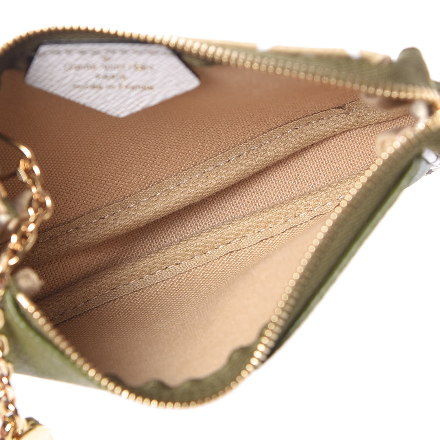 Monogram Giant Micro Pochette Accessories Kaki White