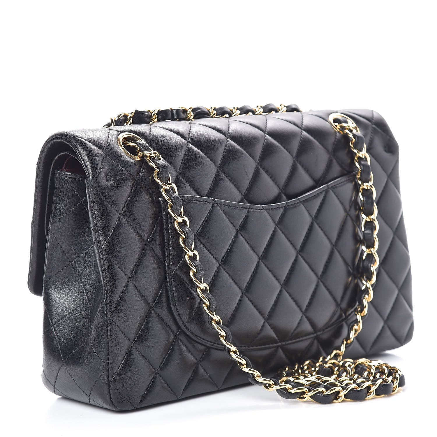 Chanel Lambskin Quilted Medium Double Flap Black 3 of 14