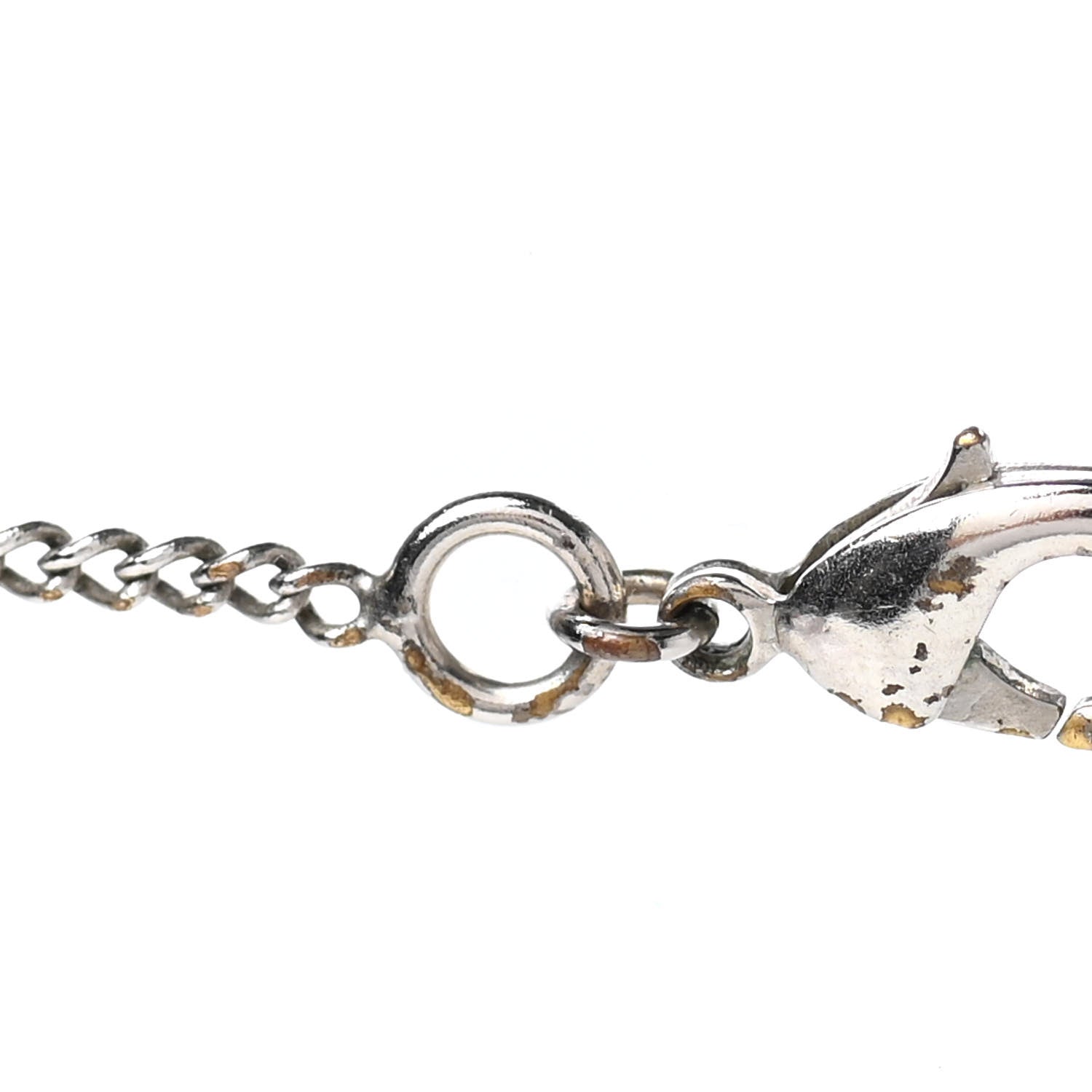 Chanel Baguette Crystal CC Necklace Silver 11 of 12