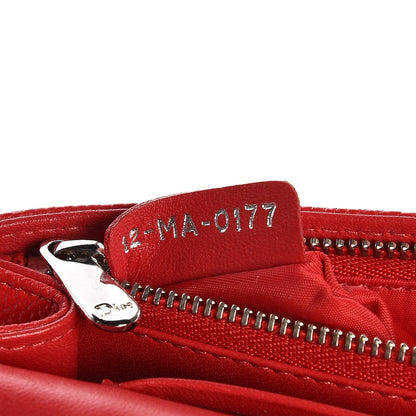 Christian Dior Grained Calfskin Diorama Wallet on Chain Pouch Rouge Vif 7 of 8