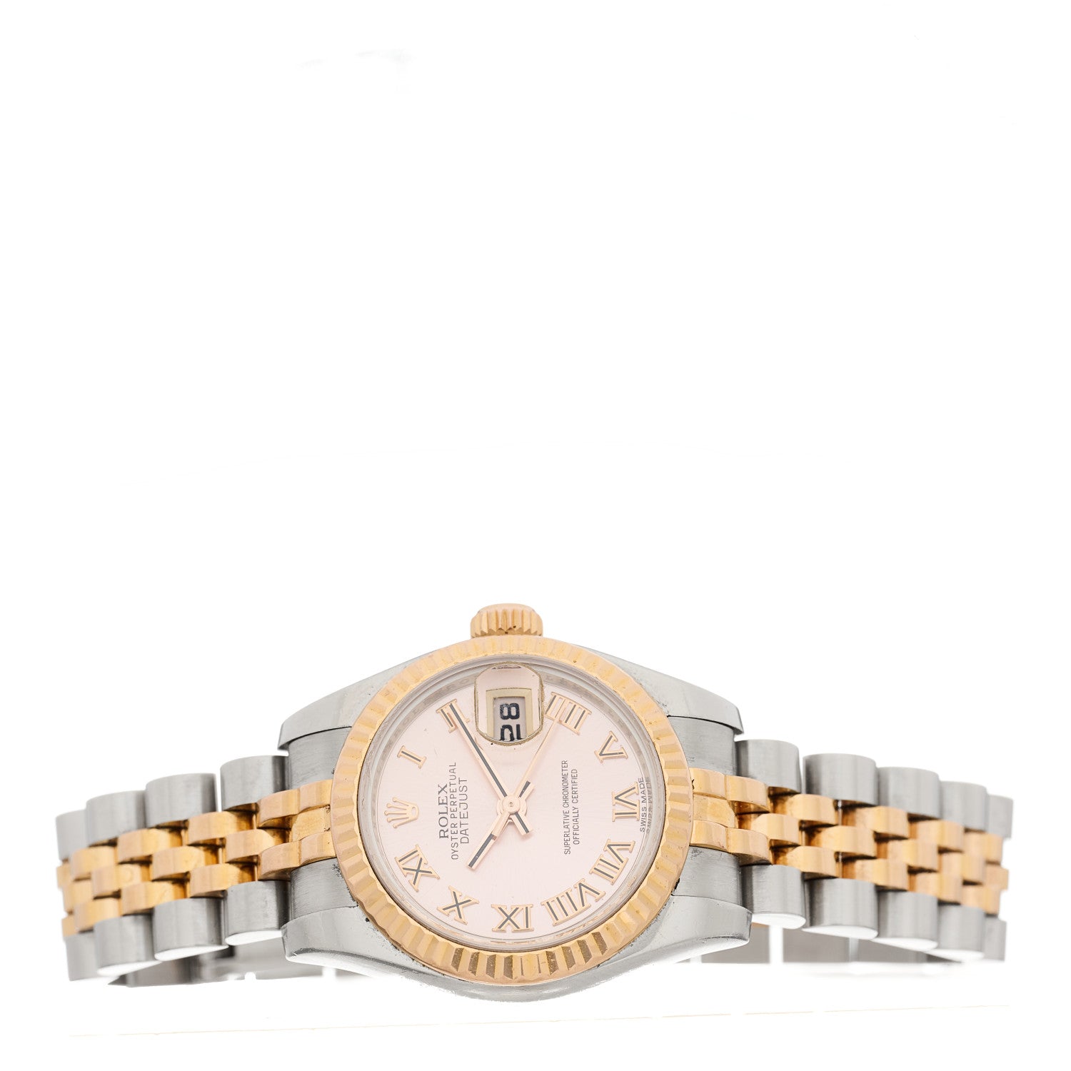 Rolex Stainless Steel 18K Everose Gold 26mm Oyster Perpetual Datejust Watch Pink Roman 179171 2 of 5