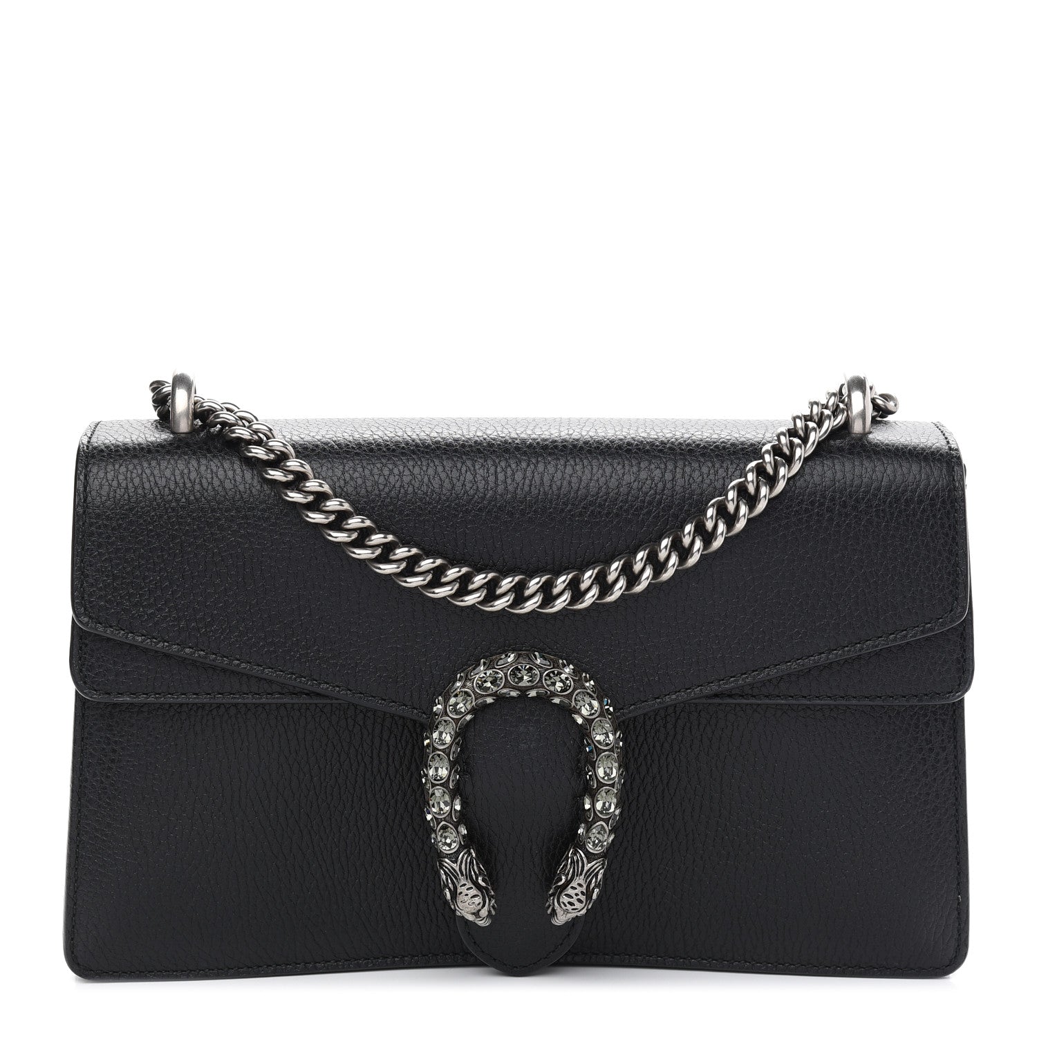 Gucci Pebbled Calfskin Small Dionysus Shoulder Bag Black 1 of 12
