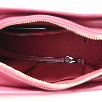 Chanel Aged Calfskin Chevron Quilted Small Gabrielle Hobo Dark Pink 5 of 10