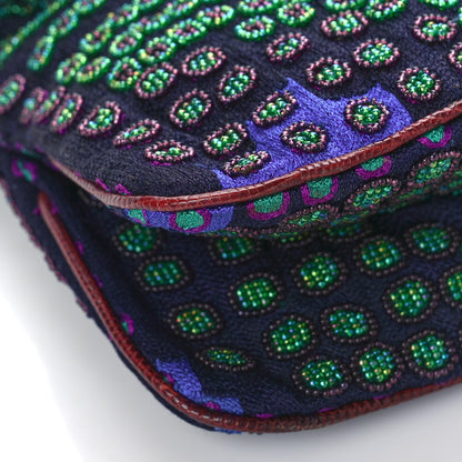Fendi Lizard Beaded Baguette Blue 7 of 11