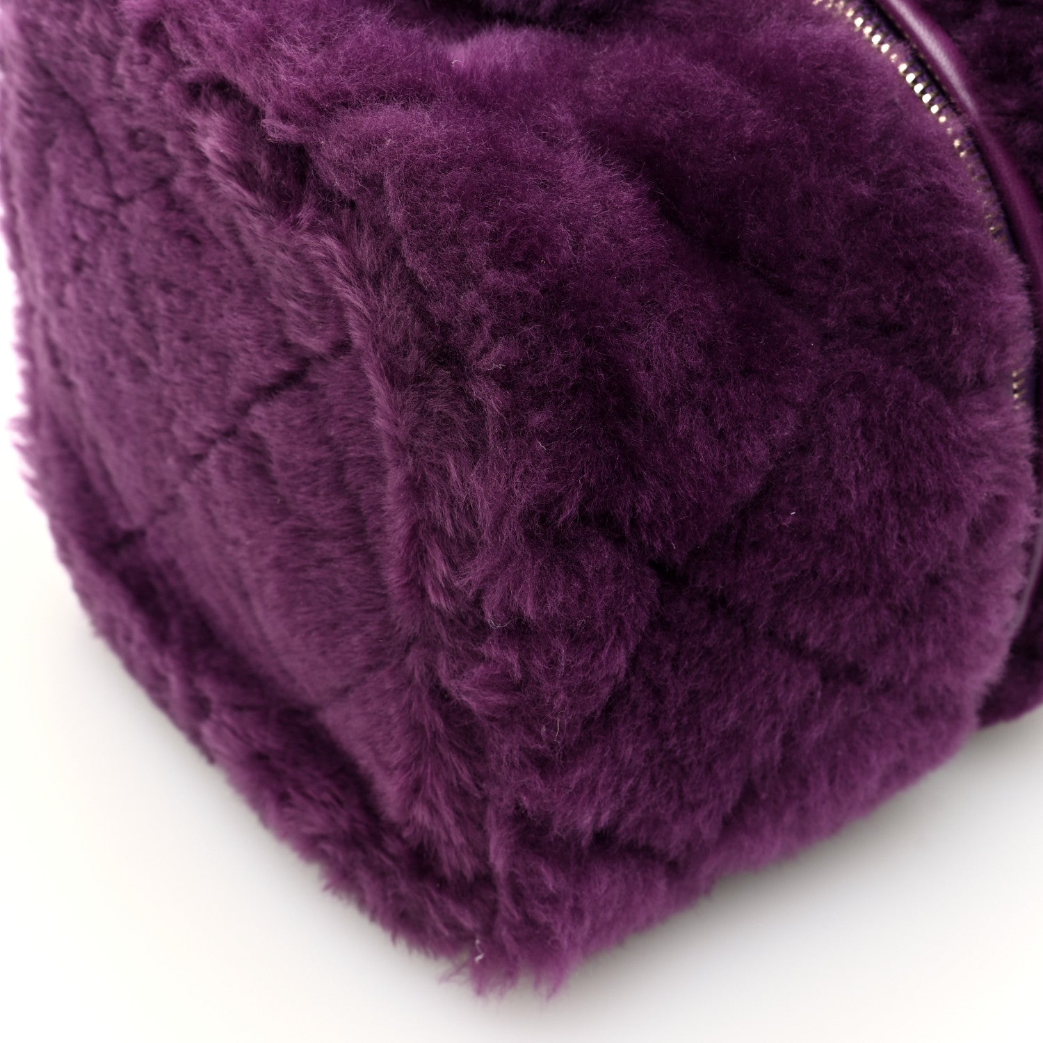 Chanel Shearling Lambskin Quilted Small Vanity Case Purple 11 of 11