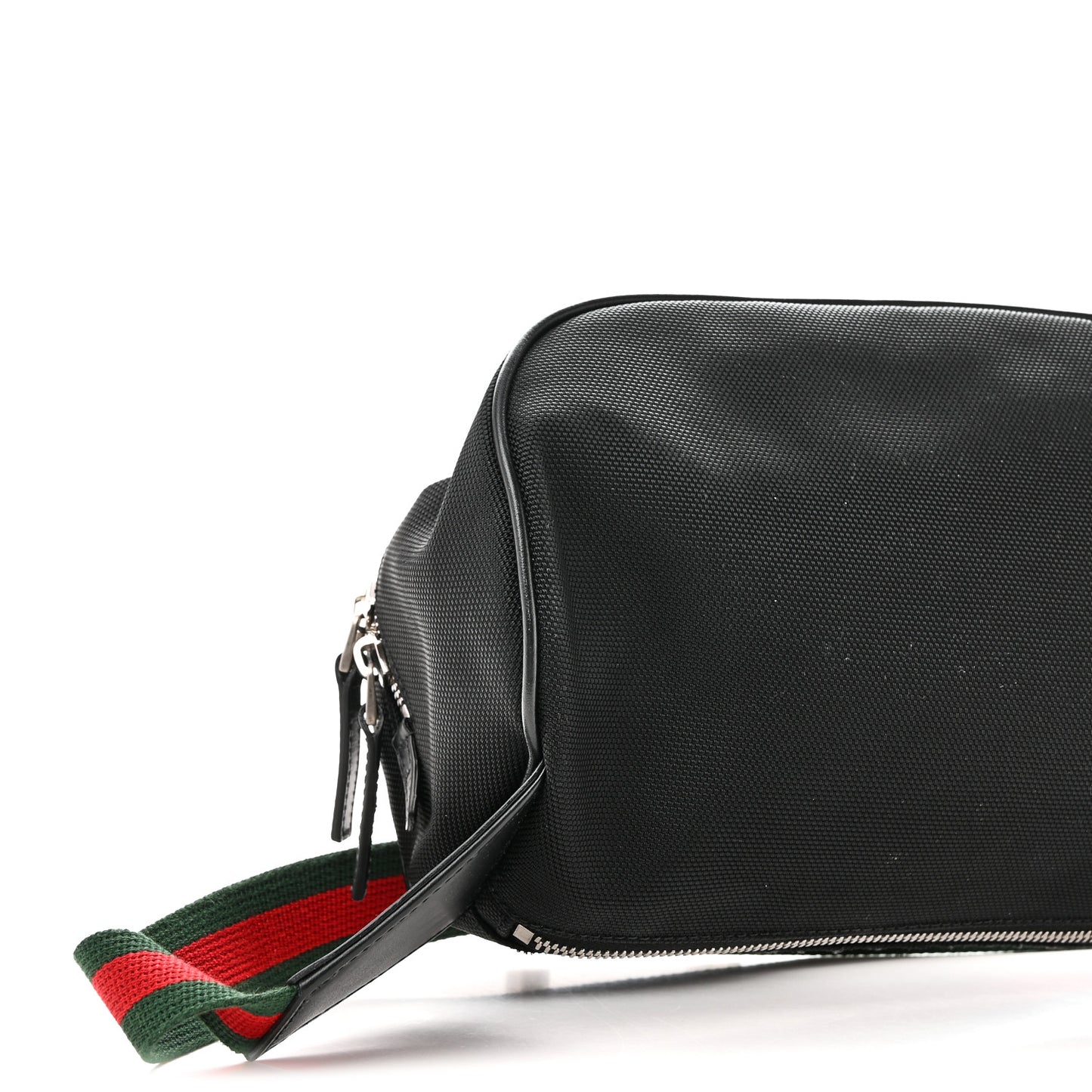 Techno Canvas Web Large Belt Bag Black