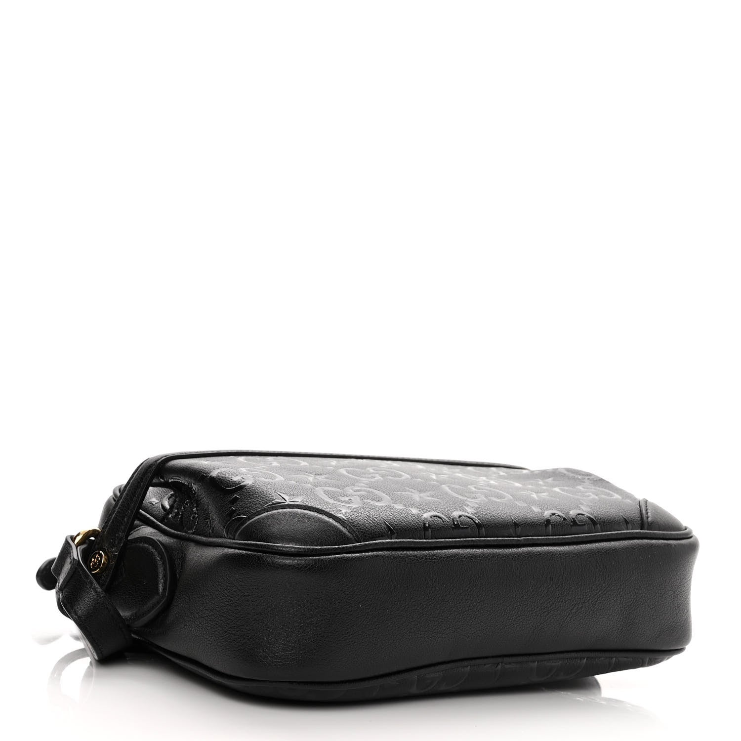 Gucci Wonka Grain Calfskin GG Monogram Star Embossed Small GG Shoulder Bag Black 4 of 10