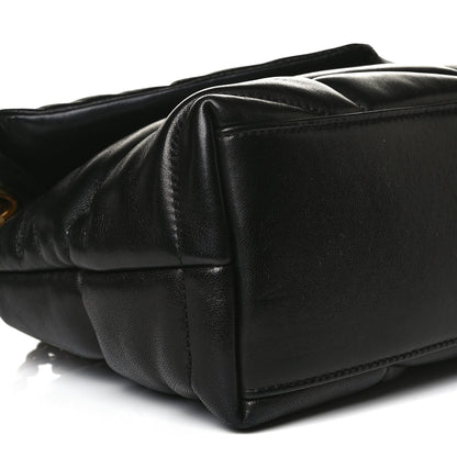 Saint Laurent Lambskin Quilted Small Loulou Puffer Monogram Chain Satchel Black 9 of 13