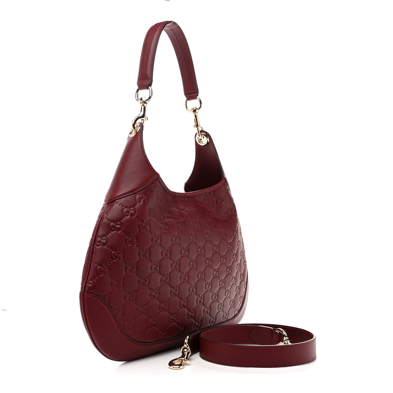 Gucci GG Calfskin Embossed B Medium Shoulder Bag Rose Ancora 3 of 10
