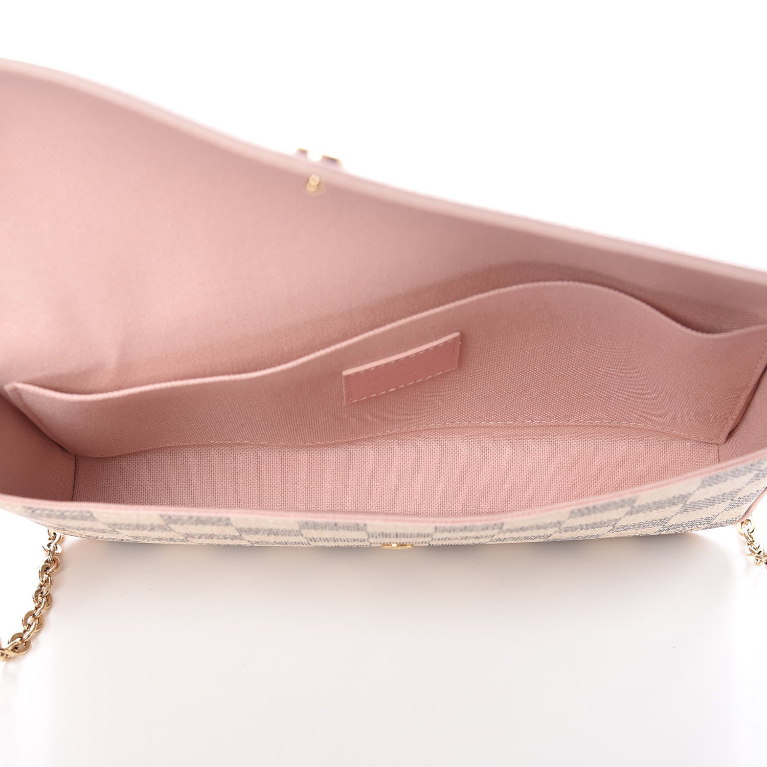 Louis Vuitton Damier Azur Calfskin Pochette Felicie Eau de Rose 8 of 12