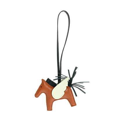 Hermes Milo Lambskin Grigri Rodeo Pegase Horse Bag Charm PM Gold Vert Cypress Vert Fizz 1 of 5
