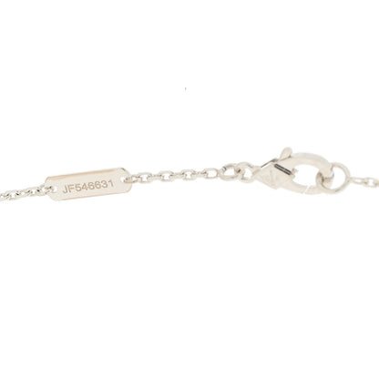 Van Cleef & Arpels 18K White Rose Gold Diamond Guilloche Vintage Alhambra Pendant Necklace 5 of 5