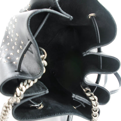 Saint Laurent Calfskin Small Star Studded Emmanuelle Bucket Bag Black 5 of 7