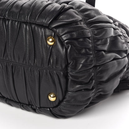 Prada Nappa Gaufre Tote Black 9 of 14
