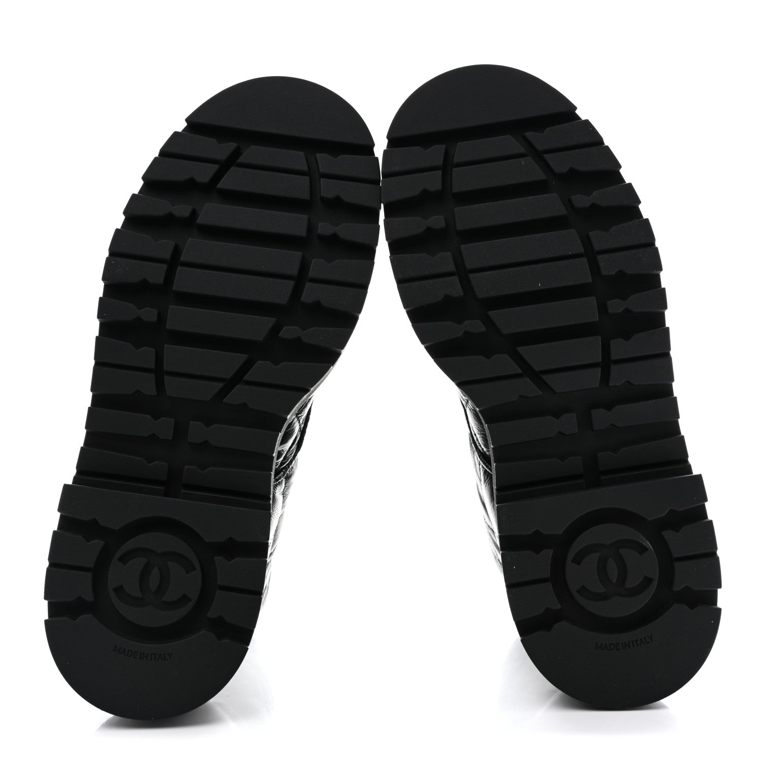 Chanel Shiny Calfskin Quilted Lace Up Combat Boots 37.5 Black 8 of 11