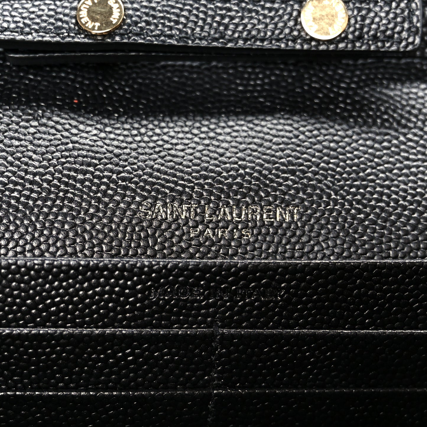 Grain De Poudre Mixed Matelasse Triquilt Monogram Chain Wallet Black