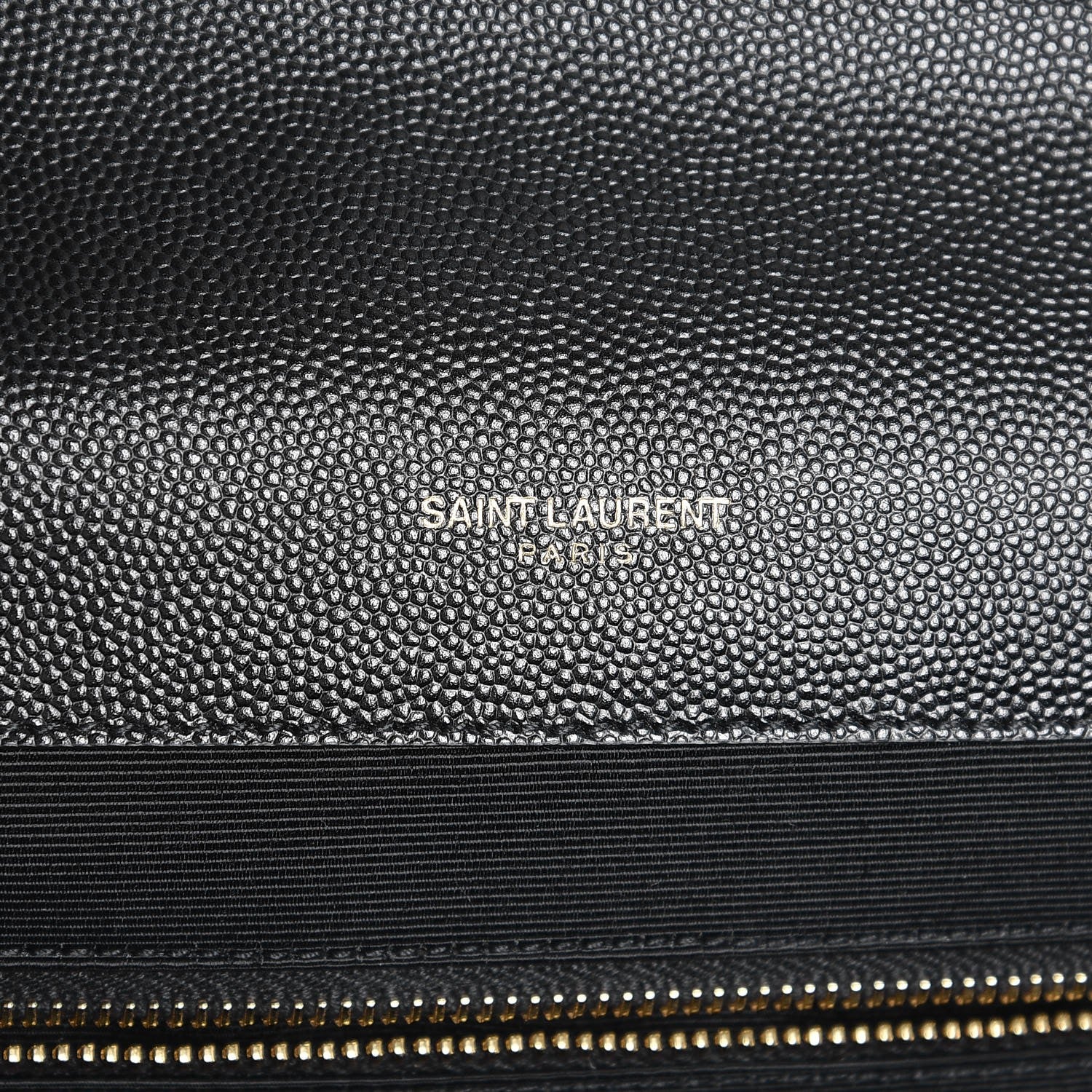 Saint Laurent Grain De Poudre Matelasse Chevron Large Monogram Satchel Black 6 of 8
