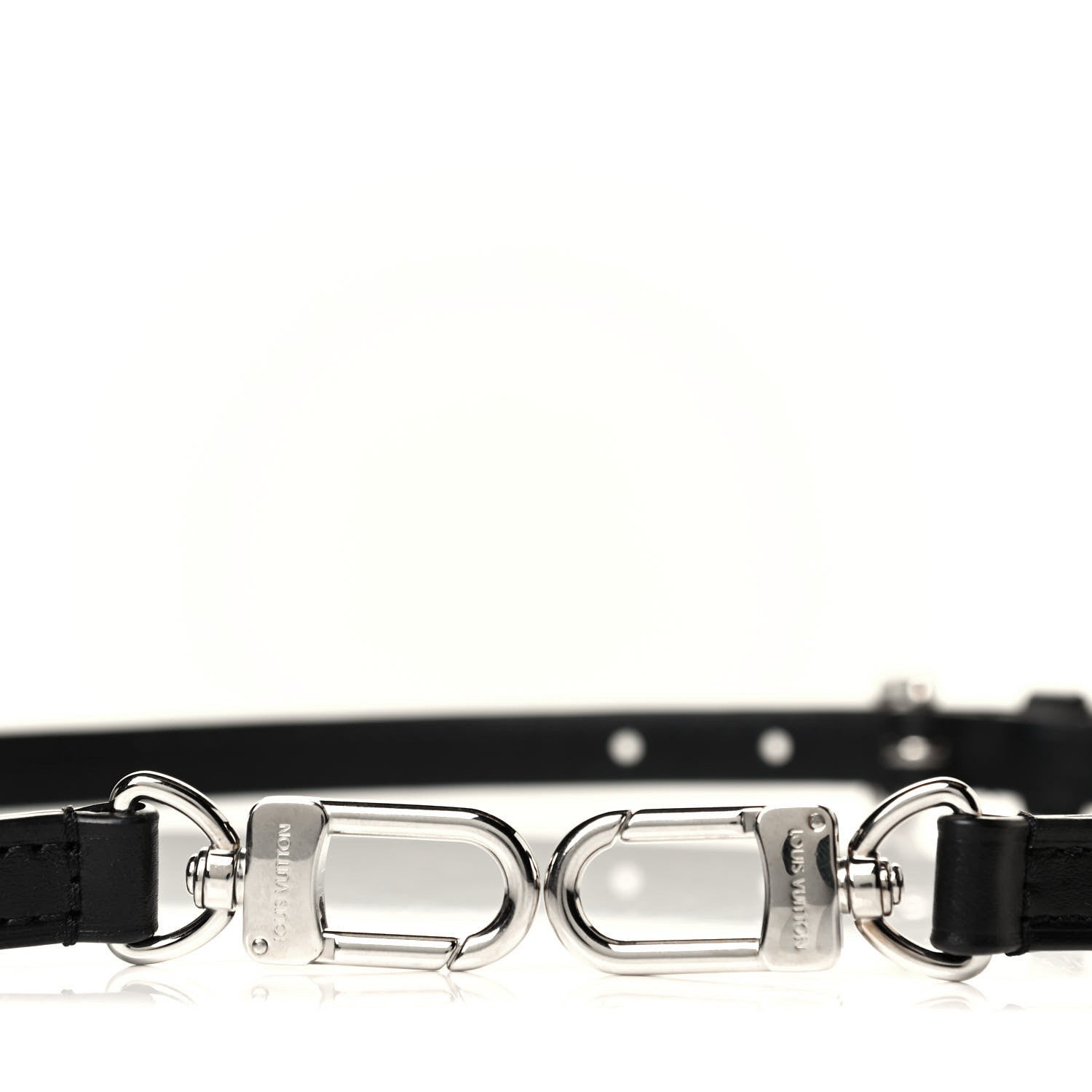 Louis Vuitton Calfskin 20mm Adjustable Shoulder Strap Black 4 of 4