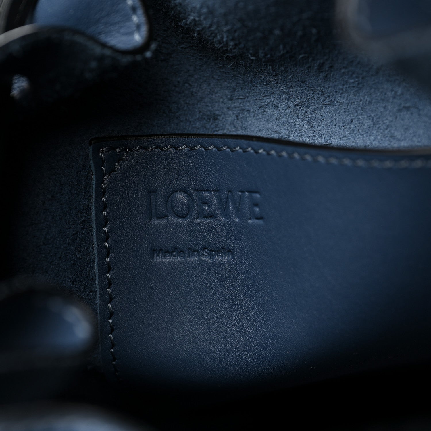 Loewe Calfskin Small Balloon Bucket Bag Indigo Dye Black 6 of 8