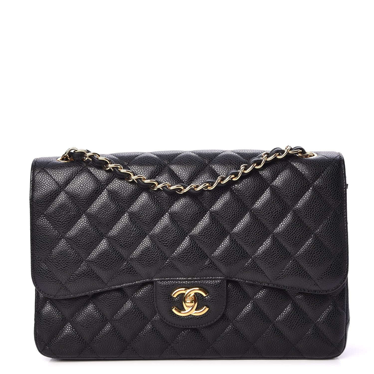 Chanel Caviar Quilted Jumbo Double Flap Black 1 of 7