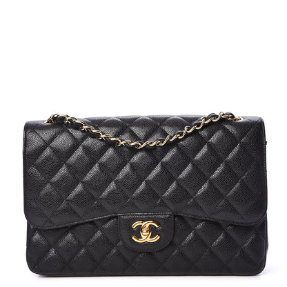 Chanel Caviar Quilted Jumbo Double Flap Black 1 of 7