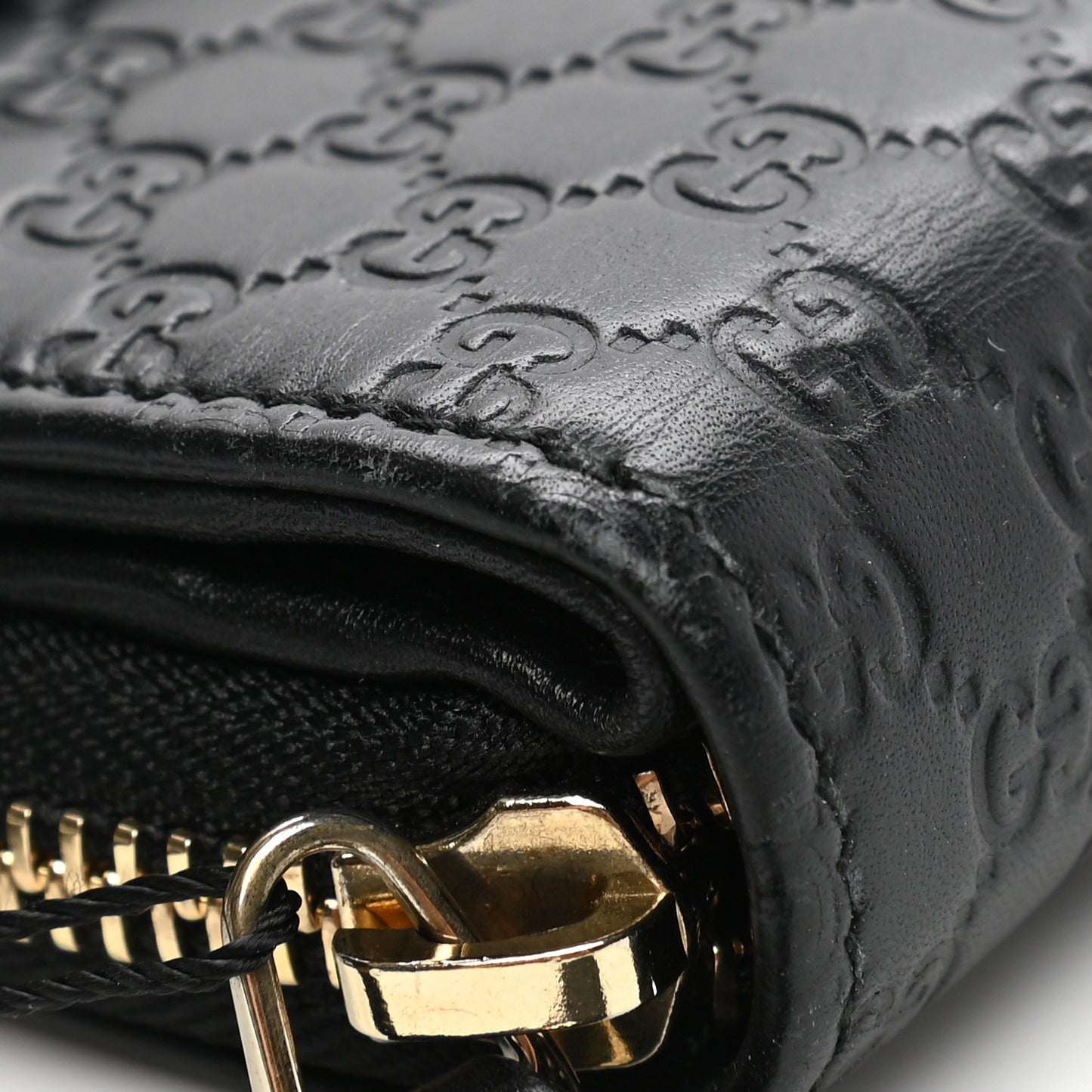 Soft Microguccissima Continental Zip Wallet Black